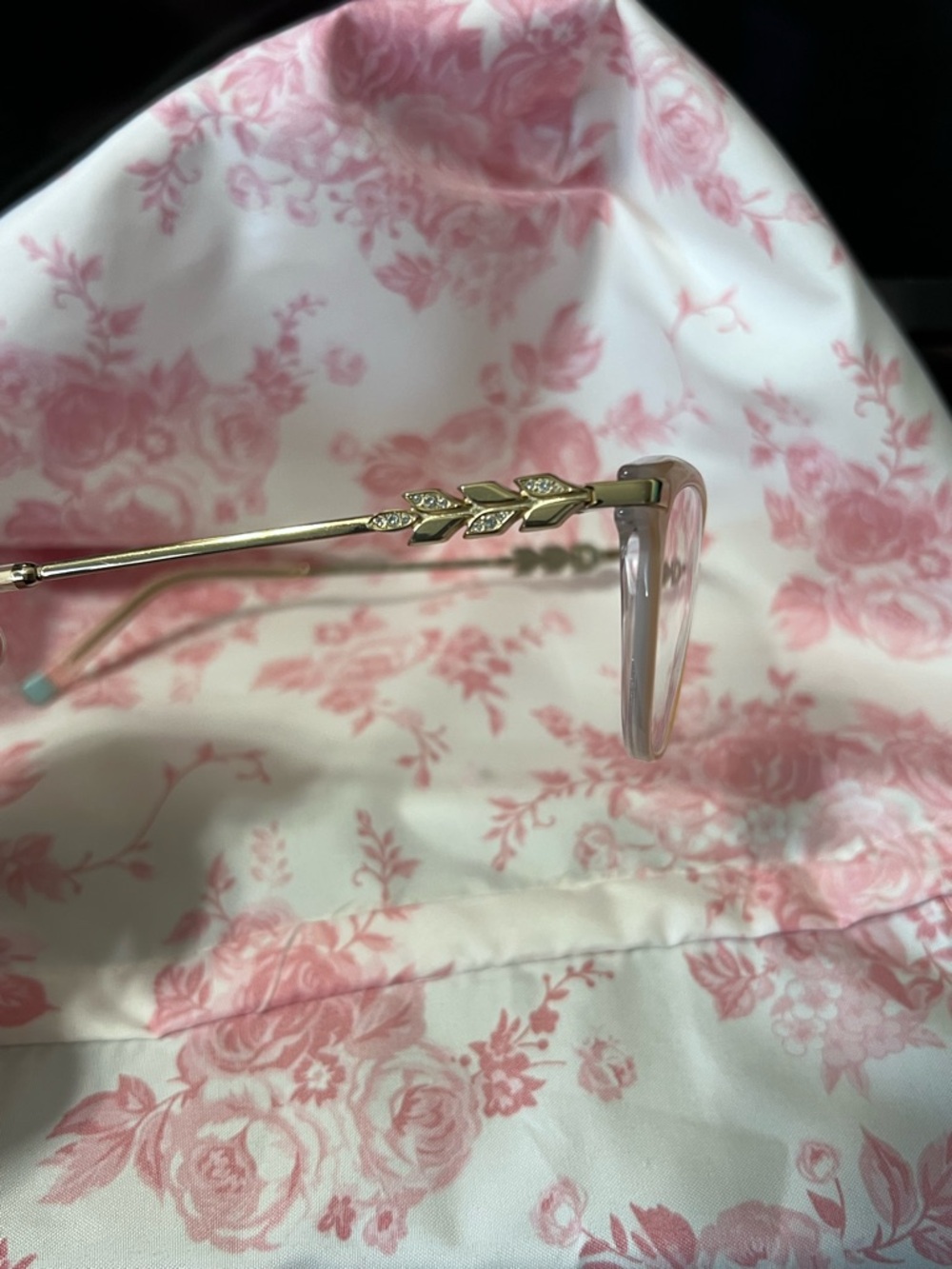 Tiffany & Co. Light Pink Cat-Eye Optical Glasses with Tiffany Blue Case - Picture 3 of 4